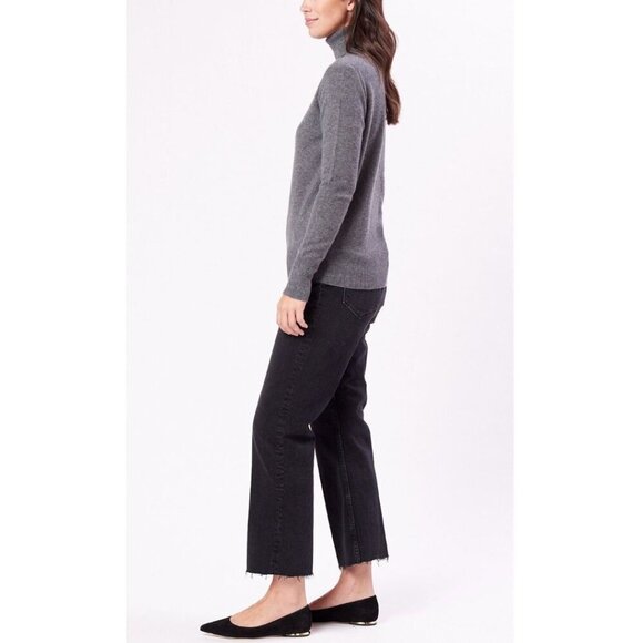 Equipment Delafine Cashmere Sweater Womens Gray Turtleneck Lightweight - Picture 8 of 10